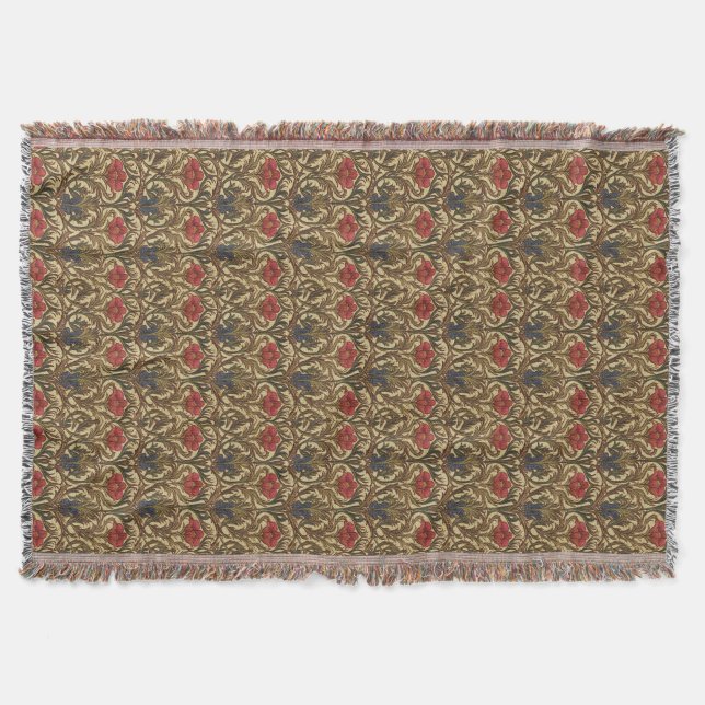 Red Tulip Throw Blanket (Front)