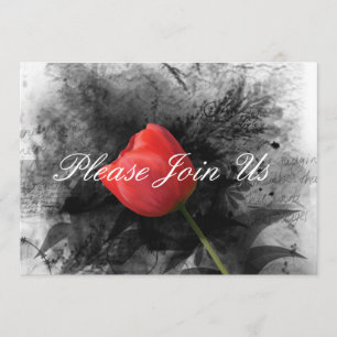 Red Tulip Wedding Invitation