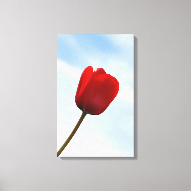 Red Tulip Wrapped Canvas (Front)