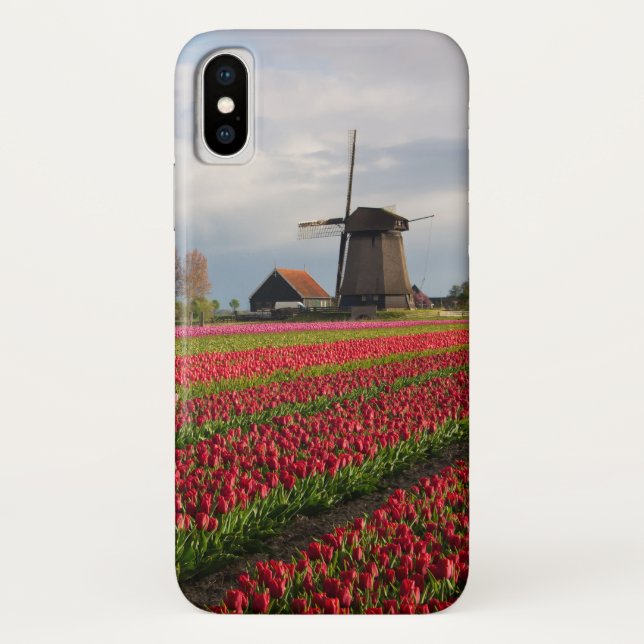 Red tulips and a windmill Case-Mate iPhone case (Back)