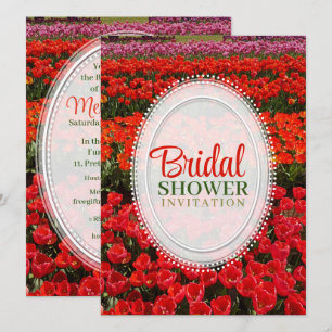 Red Tulips Bridal Shower Invitation