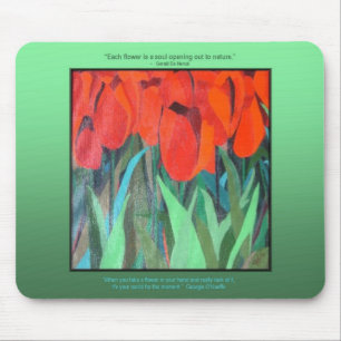Red Tulips by dlgblack sofinee.com Mouse Mat