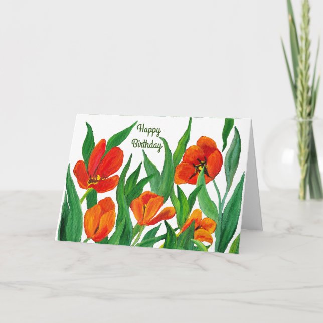 Red Tulips Card (Front)