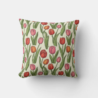 Red Tulips Cushion