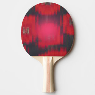 Red Tulips Glass Mosaic Look Ping Pong Paddles