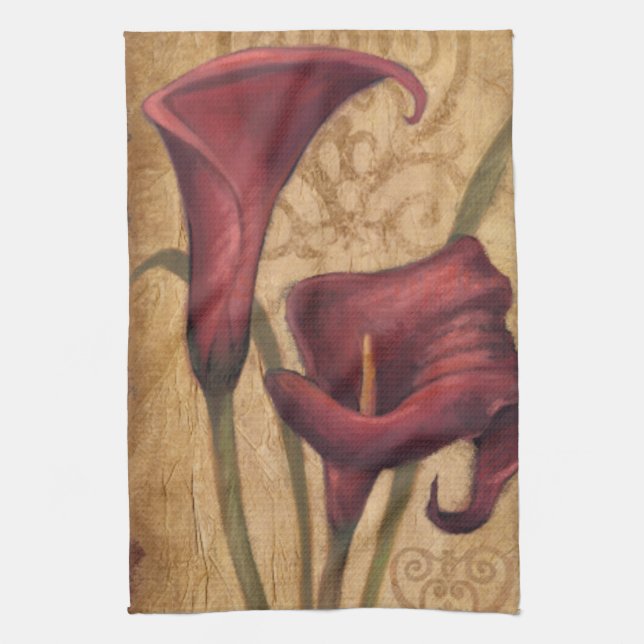 Red Tulips I Tea Towel (Vertical)