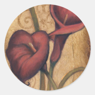 Red Tulips II Classic Round Sticker
