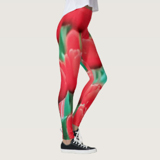 Red Tulips Leggings