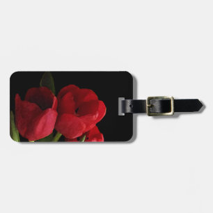 Red Tulips Luggage Tag