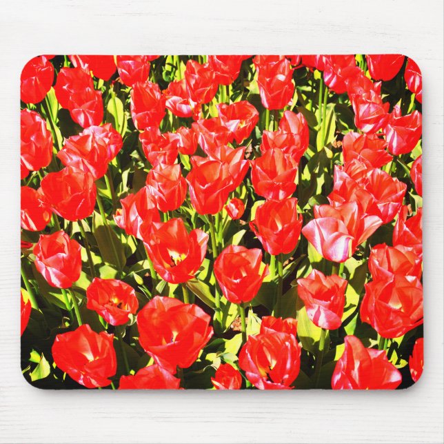 Red tulips mouse mat (Front)