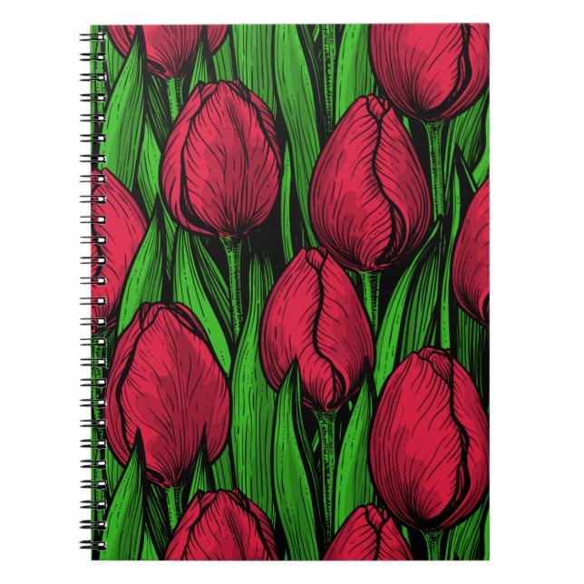 Red tulips notebook (Front)