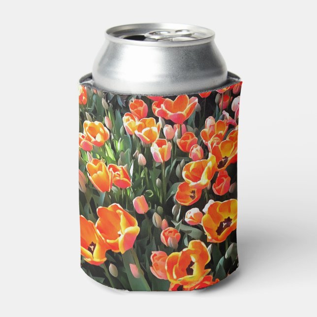 Red Tulips of Istanbul Can Cooler (Can Front)