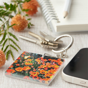 Red Tulips of Istanbul Key Ring