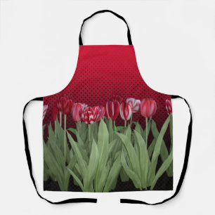 Red Tulips on Gradient Apron