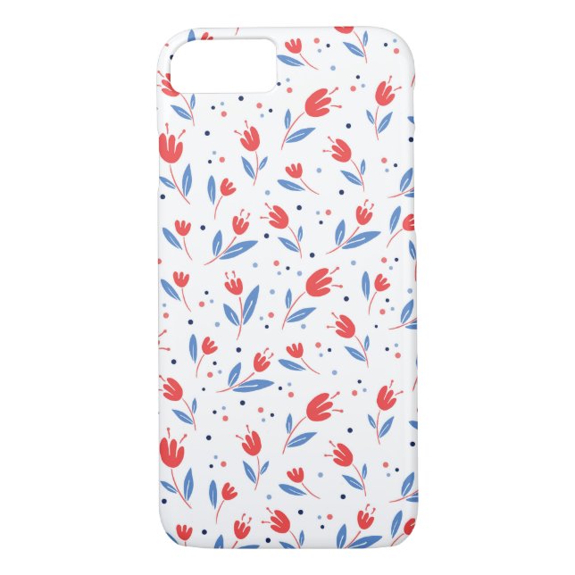 red tulips on white Case-Mate iPhone case (Back)