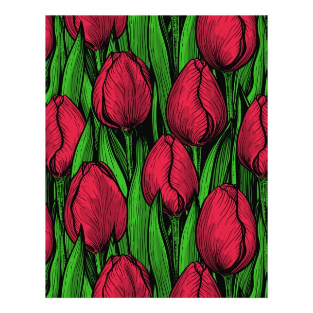 Red tulips photo print (Front)