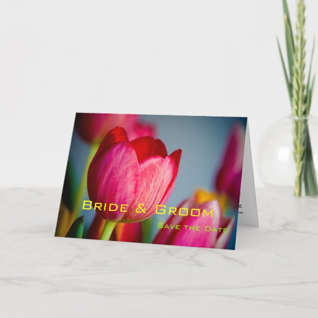 Red Tulips • Save the Date Card (Front)