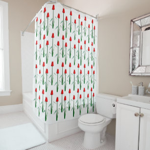Red Tulips Shower Curtain