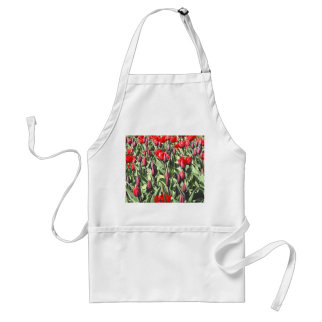 Red tulips standard apron (Front)