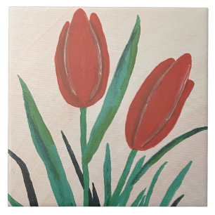 Red Tulips  Tile