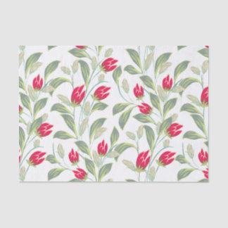 Red Tulips Tissue Paper