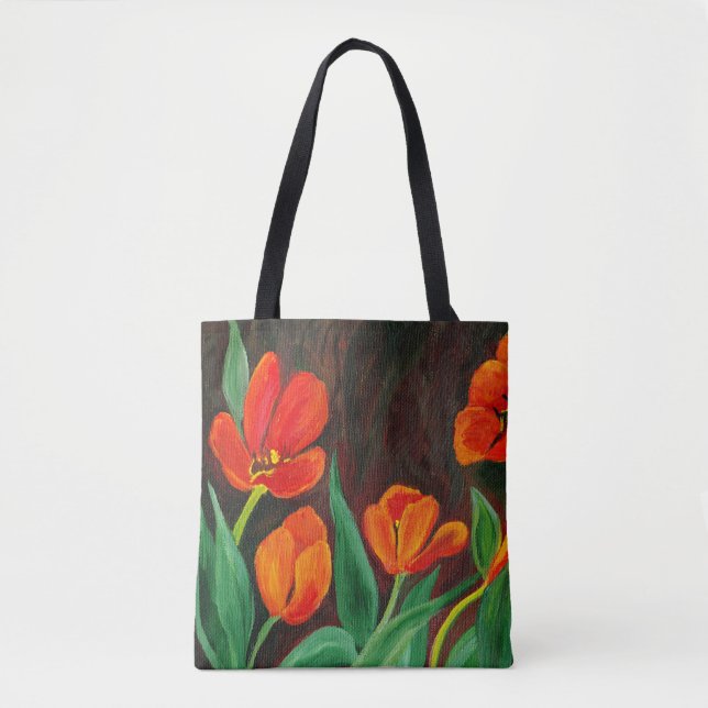Red Tulips Tote Bag (Front)