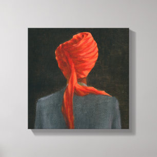 Red turban 2004 canvas print