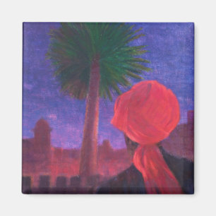 Red Turban dusk Jodhpur 2012 Magnet
