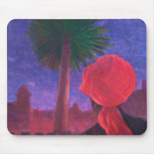 Red Turban dusk Jodhpur 2012 Mouse Mat (Front)