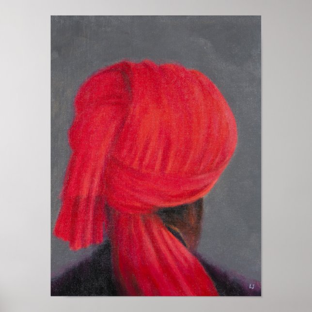 Red Turban on Gray 2014 Poster (Front)