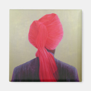 Red Turban Purple Jacket Magnet