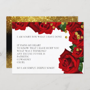 Red Turkish Roses I’m sorry apology Card