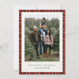 Red Tweed Photocard Holiday Card