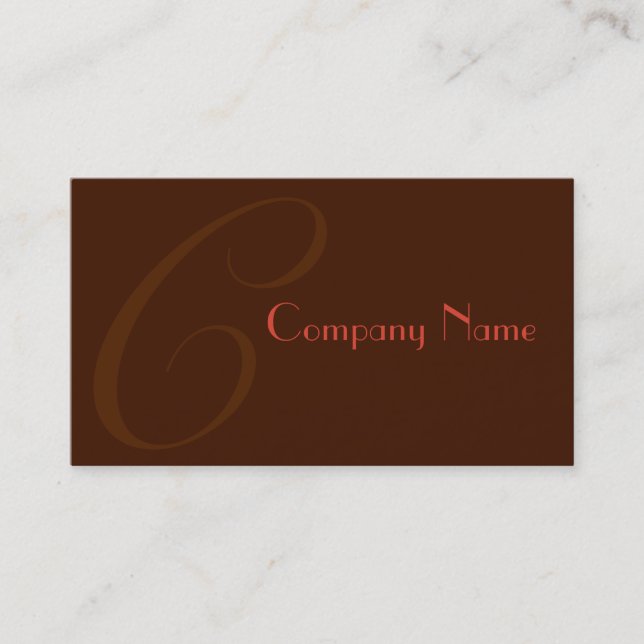 Red Two Toned Business Card (Front)