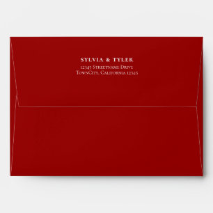 Red Typography Wedding Envelope
