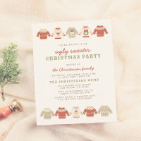 Red Ugly Christmas Sweater Holiday Party