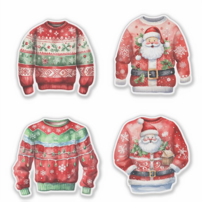 Red Ugly Christmas Sweaters (Front)