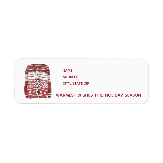Red Ugly Sweater / Warm Wishes / Christmas Design (Front)