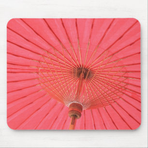 Red umbrella mouse mat