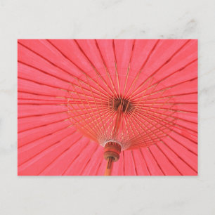 Red umbrella postcard