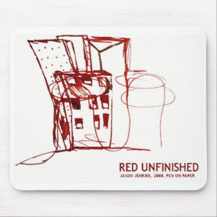 RED UNFINISHED MOUSE MAT