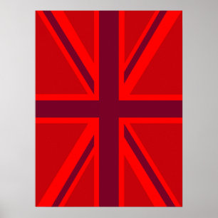 Red Union Jack Poster