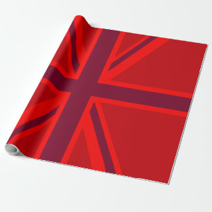 Red Union Jack Wrapping Paper