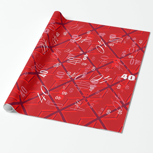 Red Union Jack Wrapping Paper (Unrolled)
