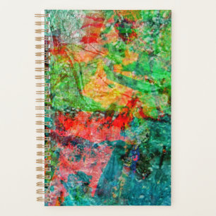 Red unique abstract planner,Delight bright lovely Planner