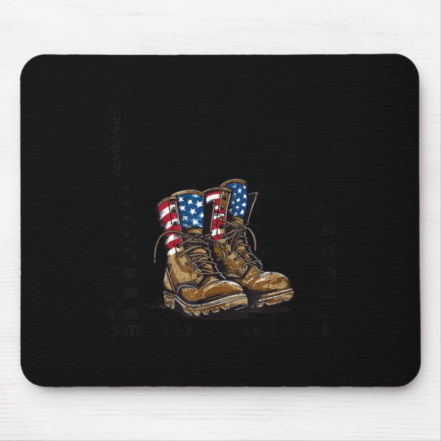 Red until come home fridays military support mouse mat (Front)