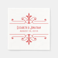 Red v2 Fancy Ornamental Paper Napkins