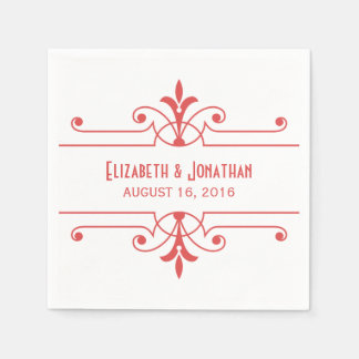 Red v2 Fancy Ornamental Paper Napkins