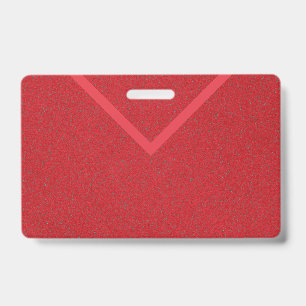 Red V Pattern Badge – Custom Name Tag – Customise ID Badge