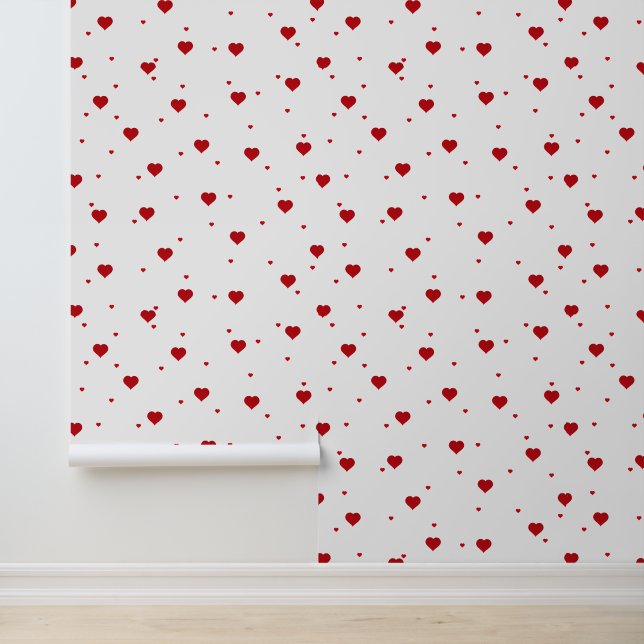 Red Valenties hearts Pattern Wallpaper (Application)